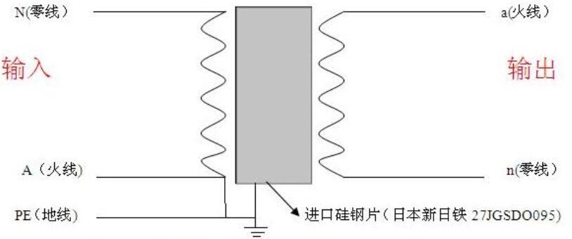 220v單相隔離變壓器接線圖